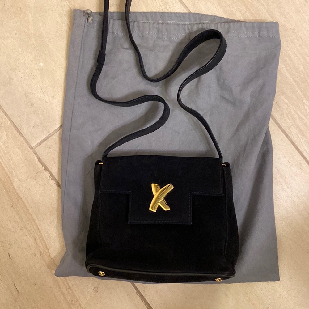 Dark blue suede purse Pablo Picasso